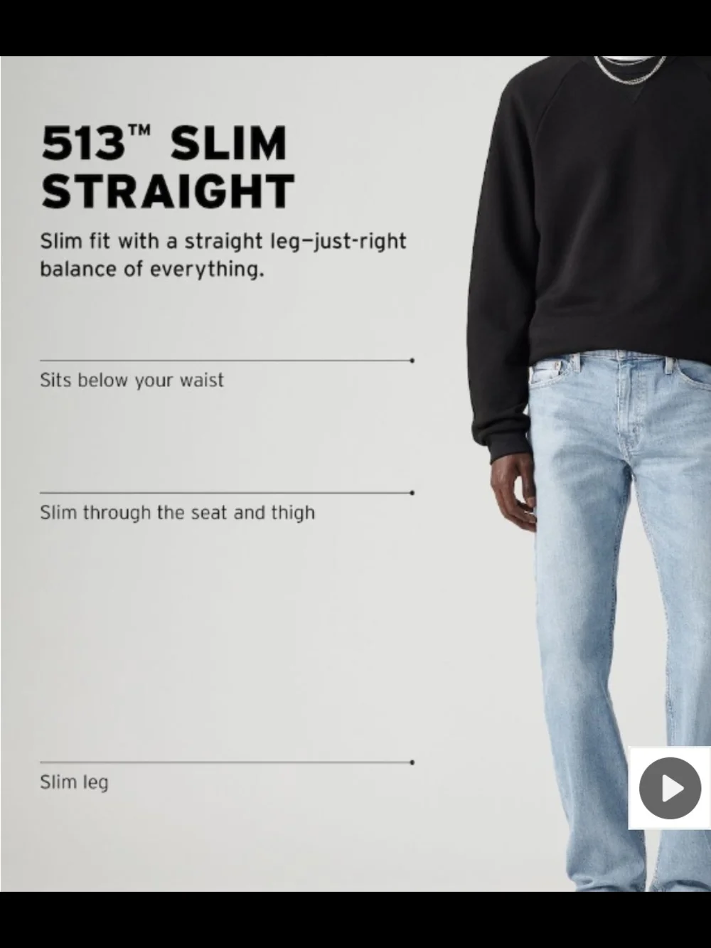 Levi's Men's Slim Straight Gray Jeans